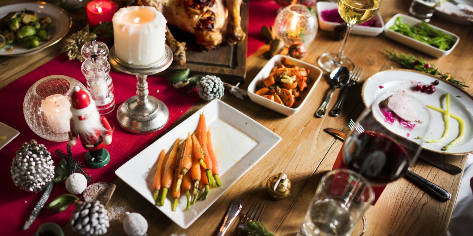 Christmas dinner table